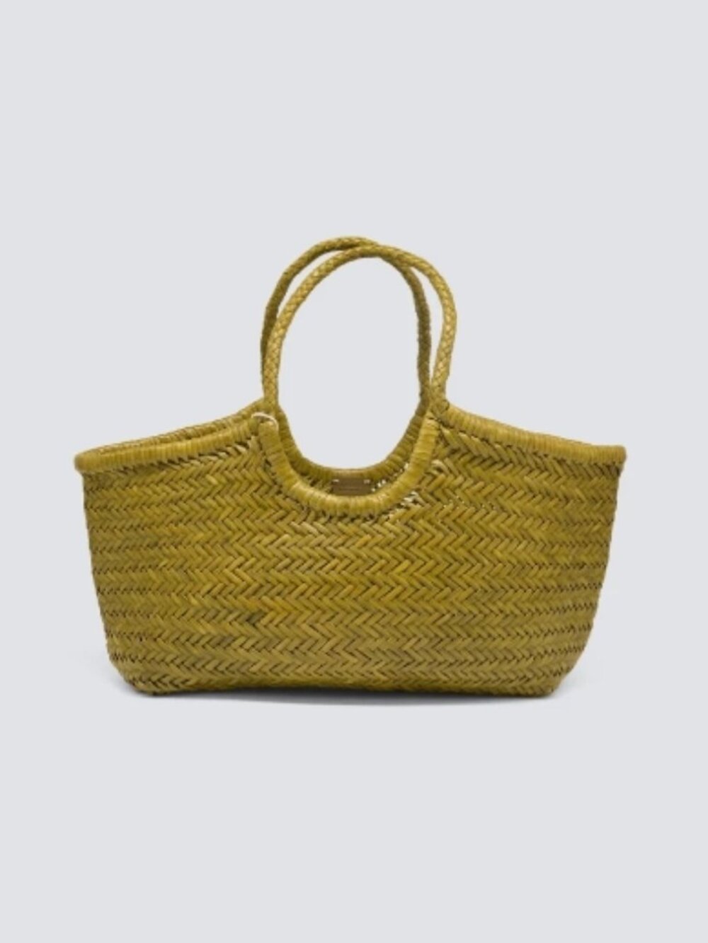 Dragon Diffusion Nantucket Big Bamboo Green Woven Tote Bag